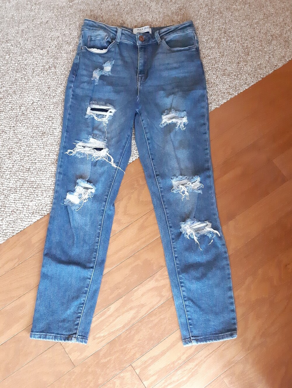 Distressed Wax Jeans size 5/27